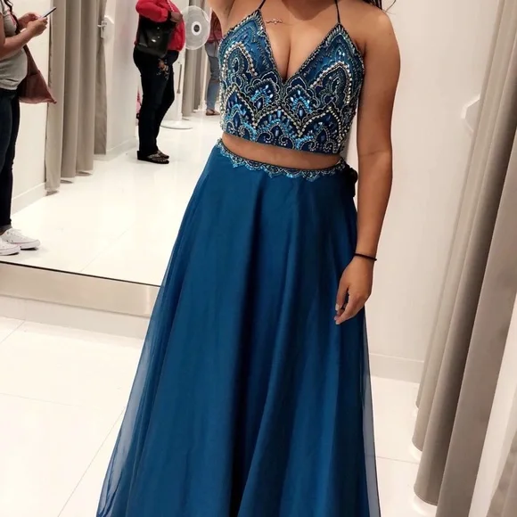 Camille La Vie Dresses | Camille Blue Prom Dress 2 Piece | Color: Blue | Size: 4 | Hinojosakiki's Closet Camille La Vie Dresses | Camille Blue Prom Dress 2 Piece | Color: Blue | Size: 4 | Hinojosakiki's Closet